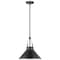 Nuvo Zelda 1-Light Pendant, E26 60W, Black, Black Metal Shade, Faux Leather Straps 60/7645 - alternate 8